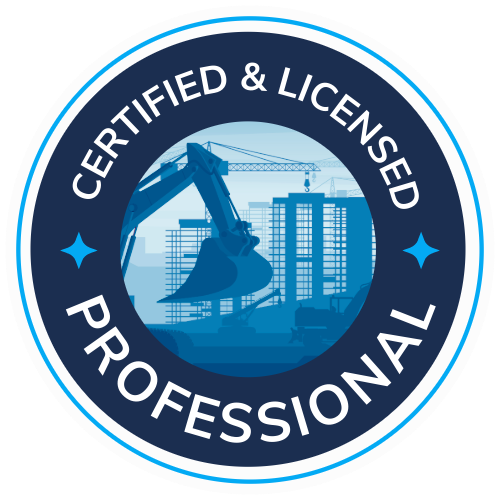 certified & licensed professional badge
